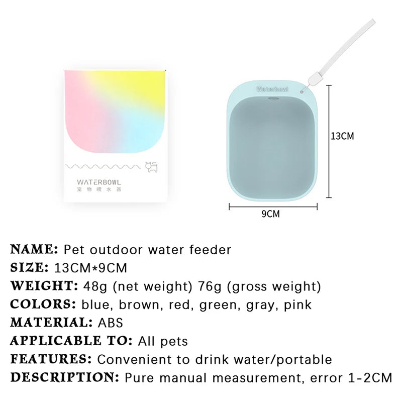 Compact Pet Travel Water Dispenser Bottle – Portable Outdoor Hydration for Dogs & Cats