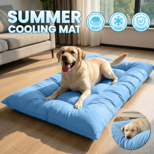 Extra Large Plush Grid Pet Bed Mat