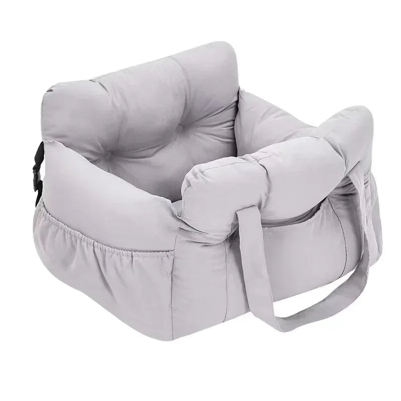 Dog Car Seat with Safety Belt & Non-Slip Base