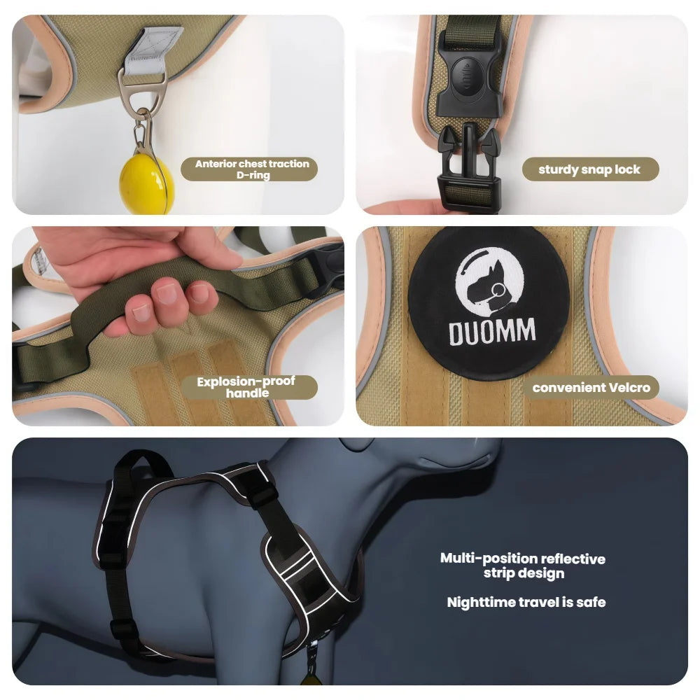 Reflective Tactical Dog Harness for Medium & Large Dogs
