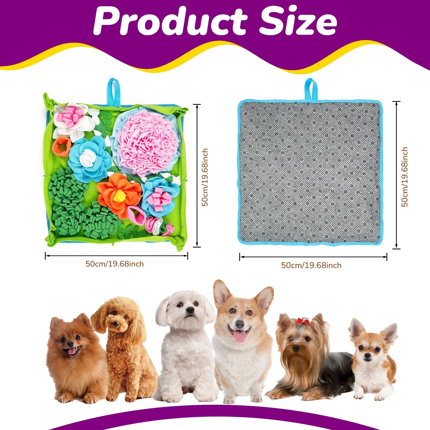 Dog Sniffing Mat – Slow Feeder & Enrichment Blanket