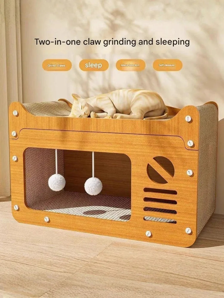 2-in-1 Cat Scratching Board & Post