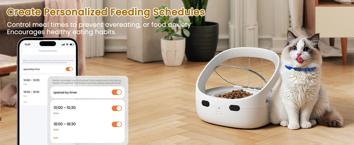 RFID Selective Cat Feeder with Ice Pack Cooling
