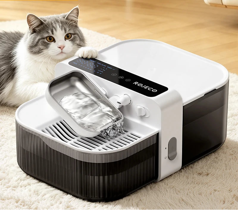 3.5L Wireless Pet Water Fountain with Sewage Separation & 2000mAh Battery