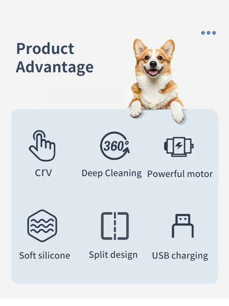 Portable Electric Pet Paw Cleaner | Low Noise & Waterproof