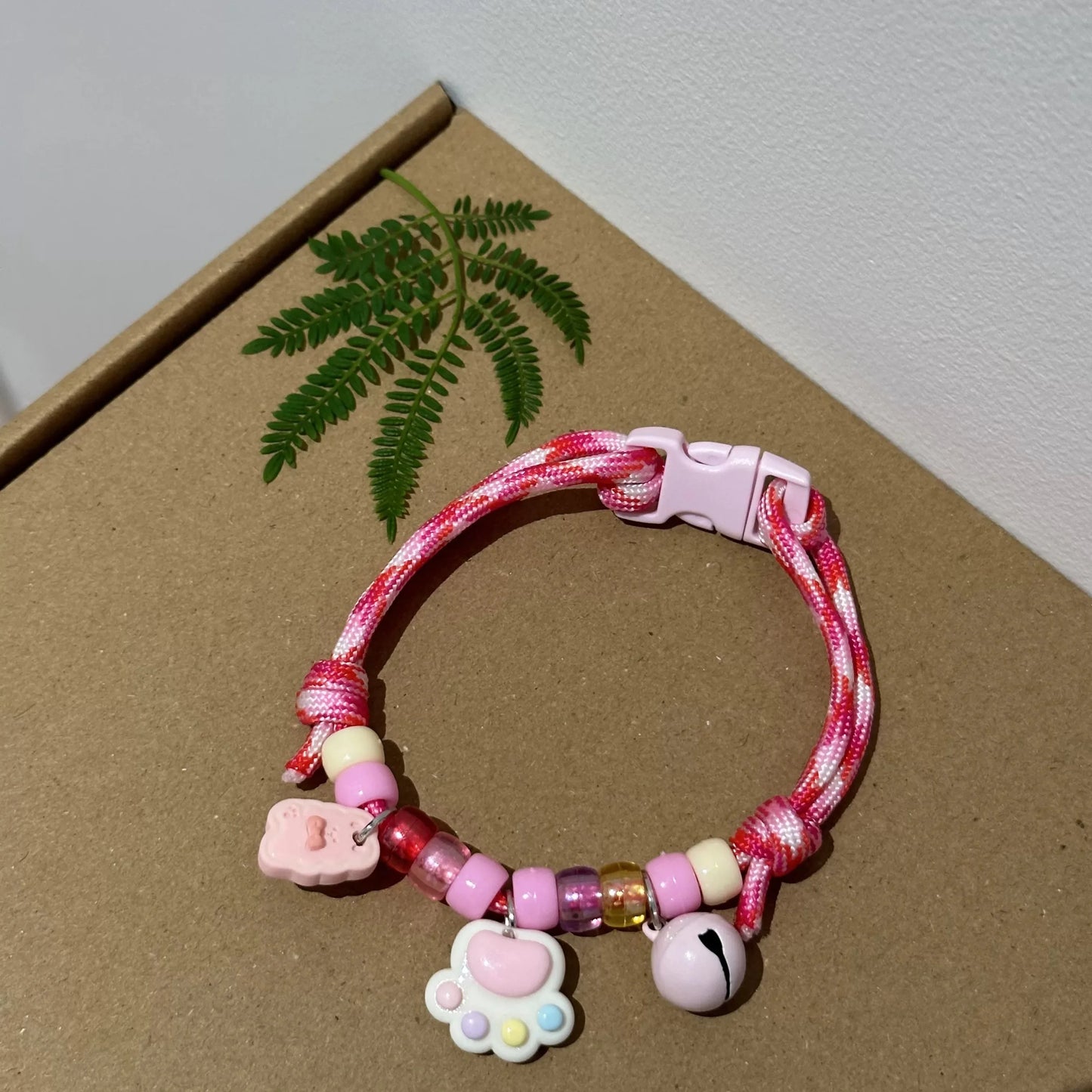 Adjustable Braided Cat Collar with Bell