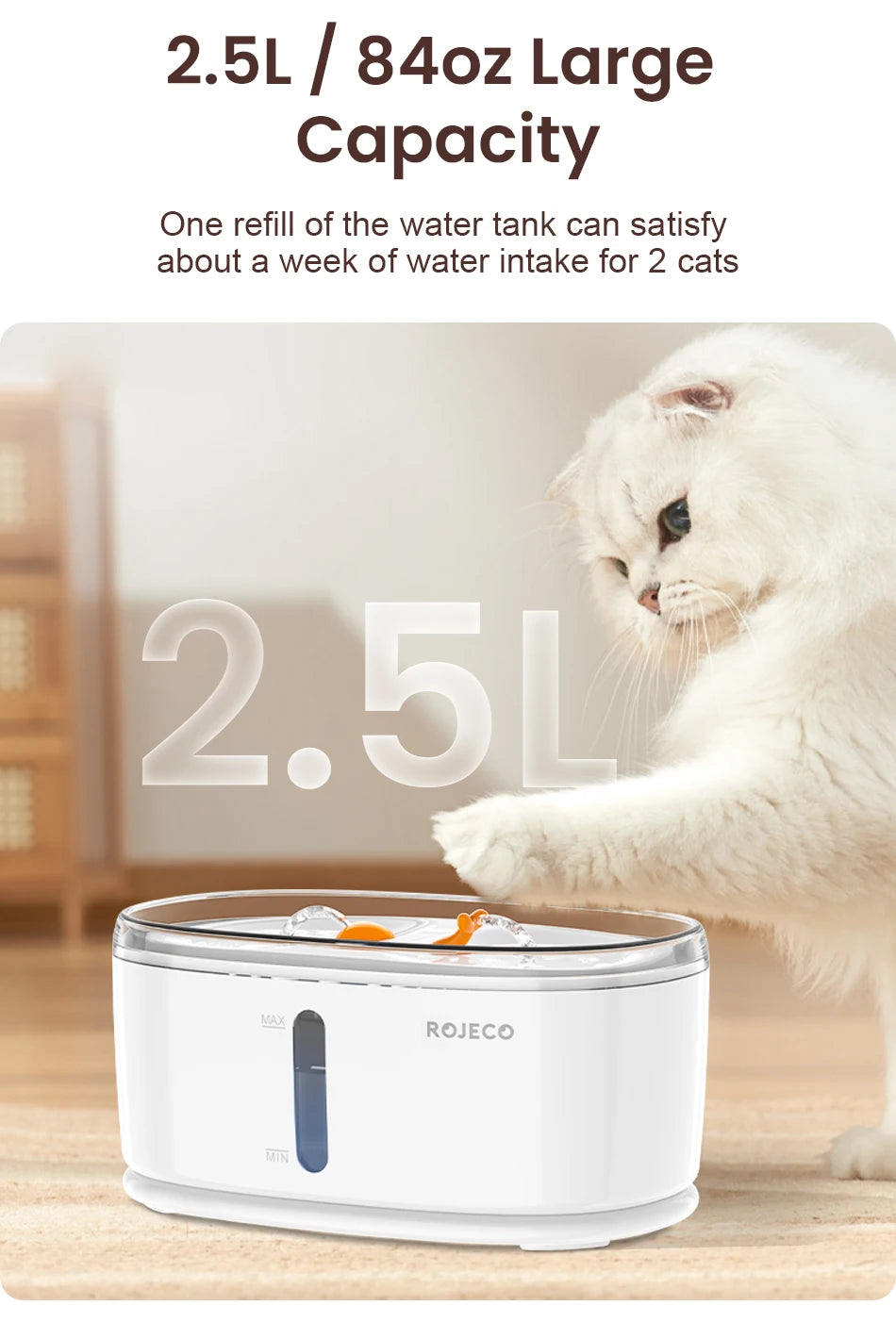 Dual Bowl Automatic Pet Water Fountain for Multiple Cats and Dogs