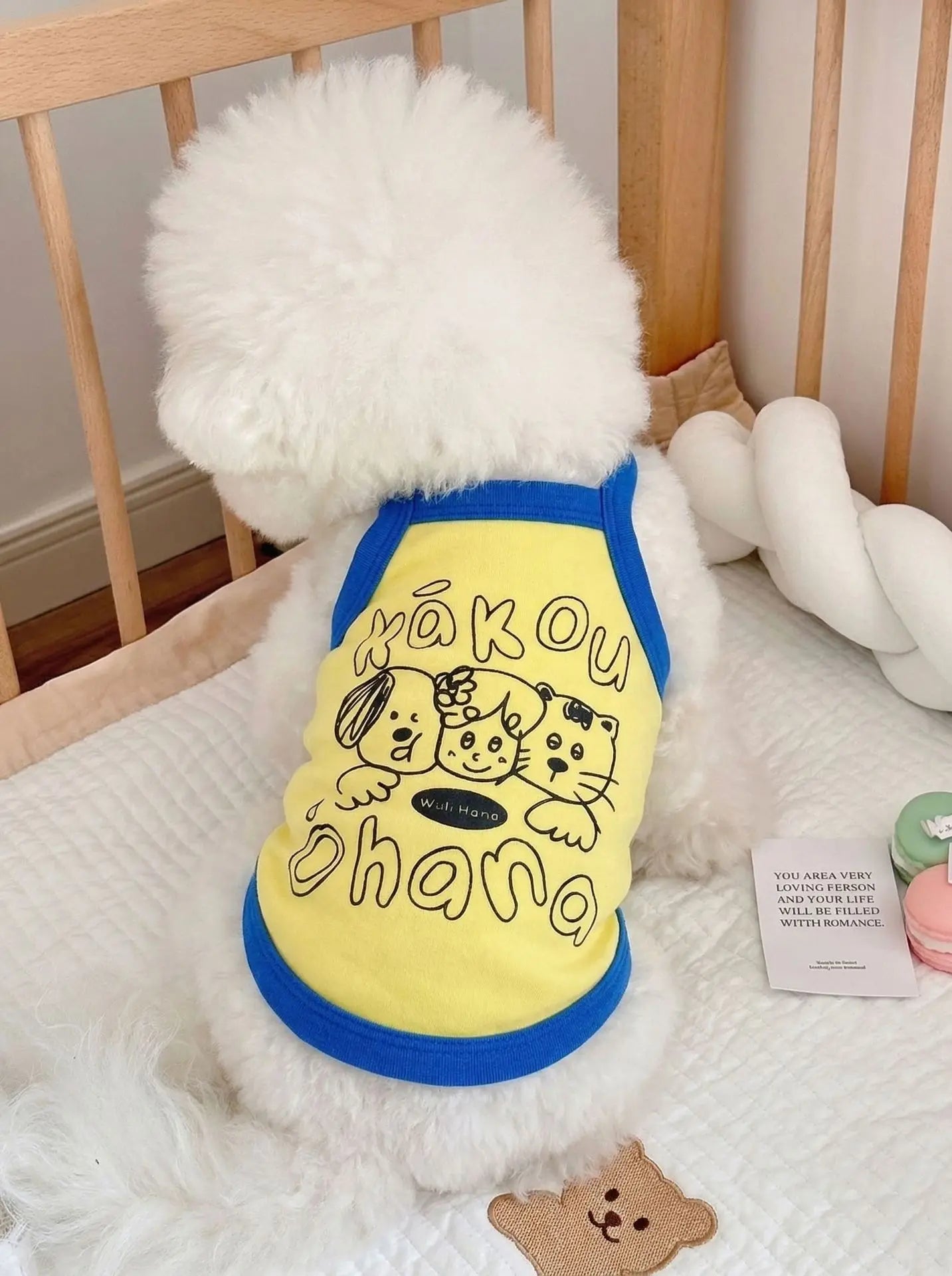 Cartoon Print Slip Dress for Small Dogs & Cats