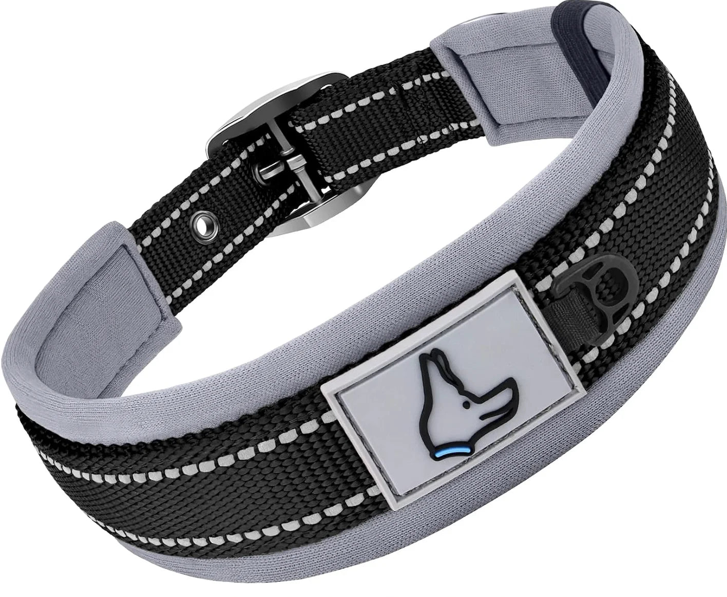 Padded Reflective Dog Collar | Adjustable Heavy-Duty Nylon & Neoprene