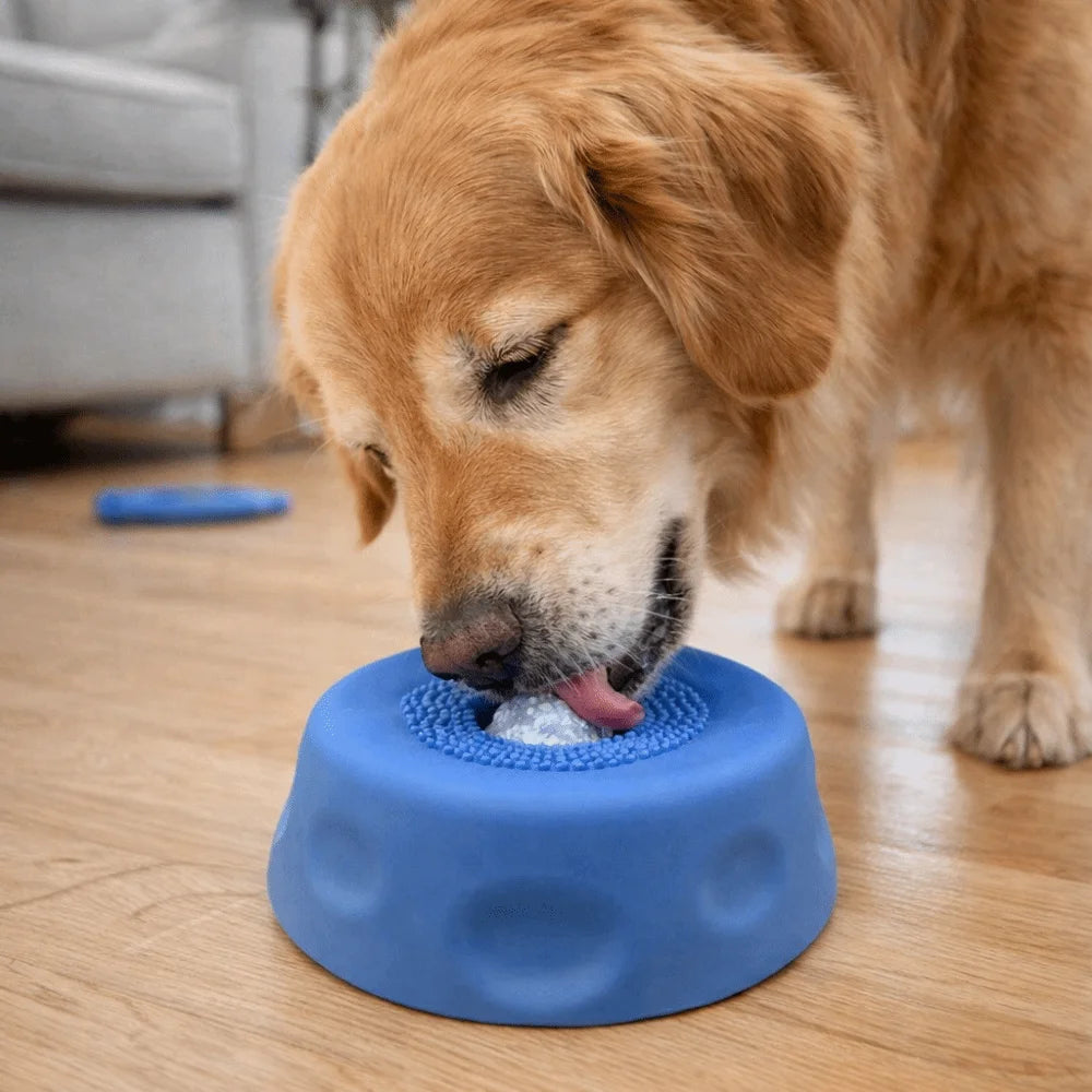 Interactive Dog Licking Bowl with Ball-Shaped Design