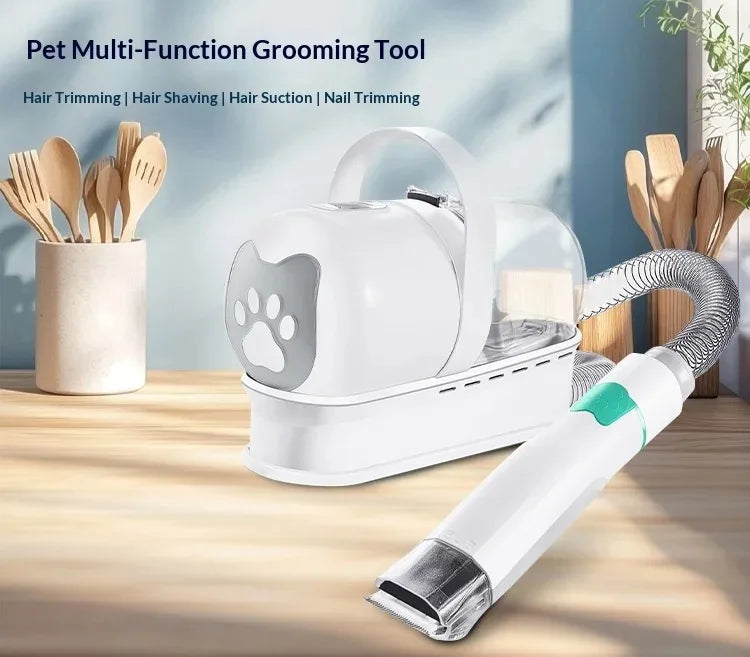 7-in-1 Pet Grooming Vacuum | Hair Trimmer & Suction | Cat & Dog
