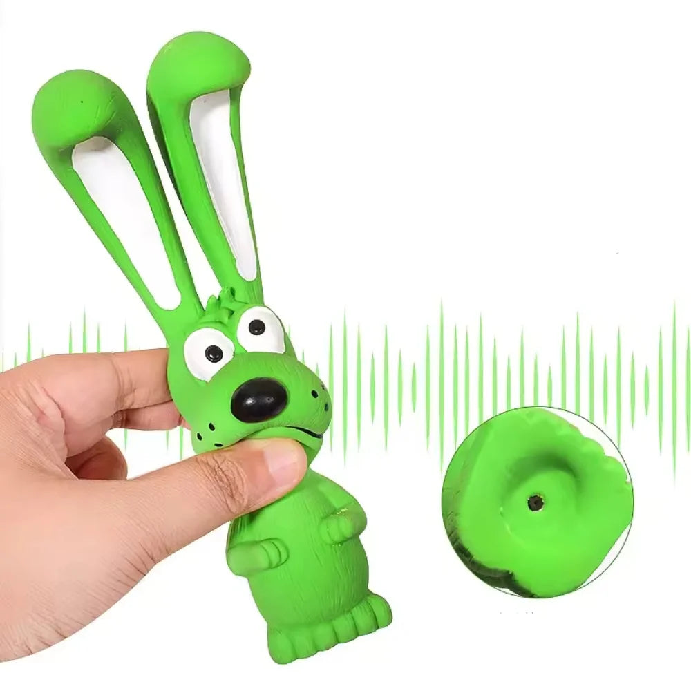 Squeaky Rabbit Latex Dog Chew Toy