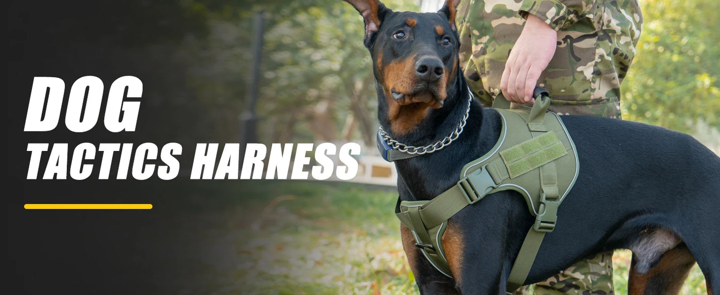 Tactical Dog Training Vest Harness – No-Escape Design