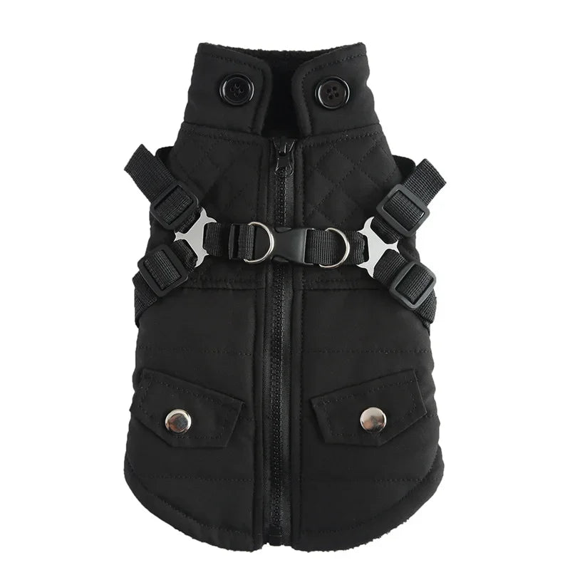 2-in-1 Dog Jacket & Harness with Pocket