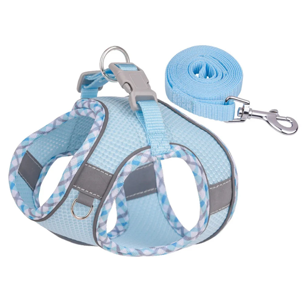 Reflective Mesh Harness & Leash Set for Cats & Small Dogs