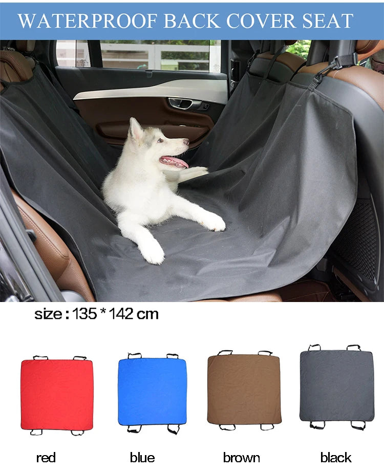 Waterproof Pet Car Seat Cover & Back Seat Protector Mat for Dogs & Cats
