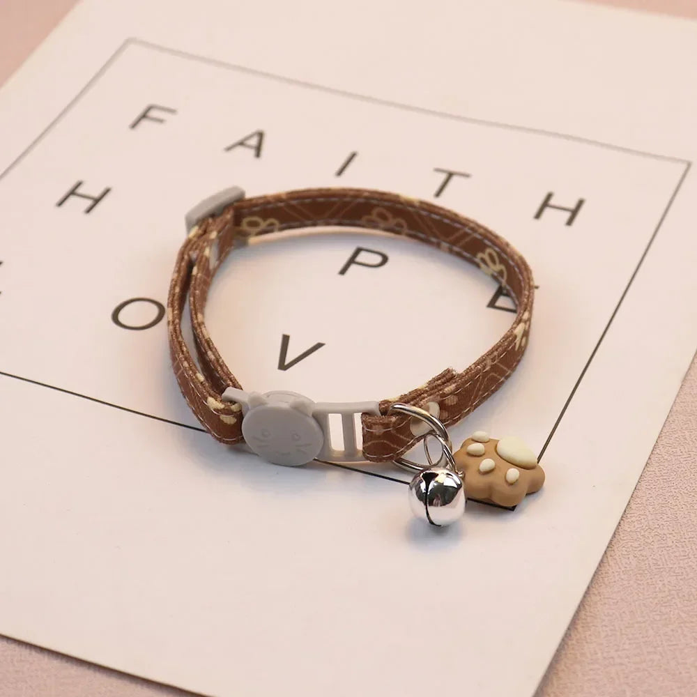 Adjustable Breakaway Collar with Bell for Cats and Small Dogs