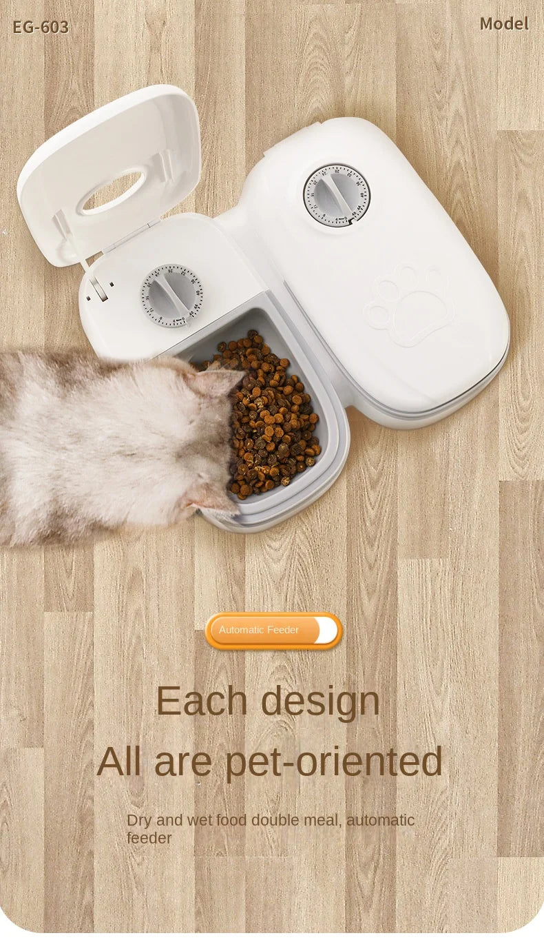 Single-Meal Automatic Pet Feeder with Timer & Cooling Pack