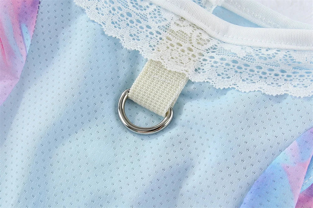 Robe et jupe rafraîchissantes en soie glacée pour petits chiens et chats