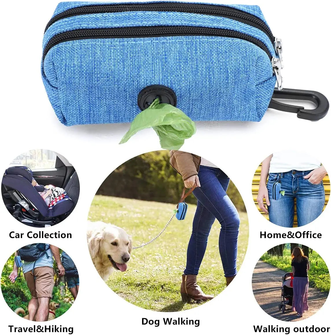 Dog Poop Bag Dispenser - Waste Bag Carrier for Dog Walking