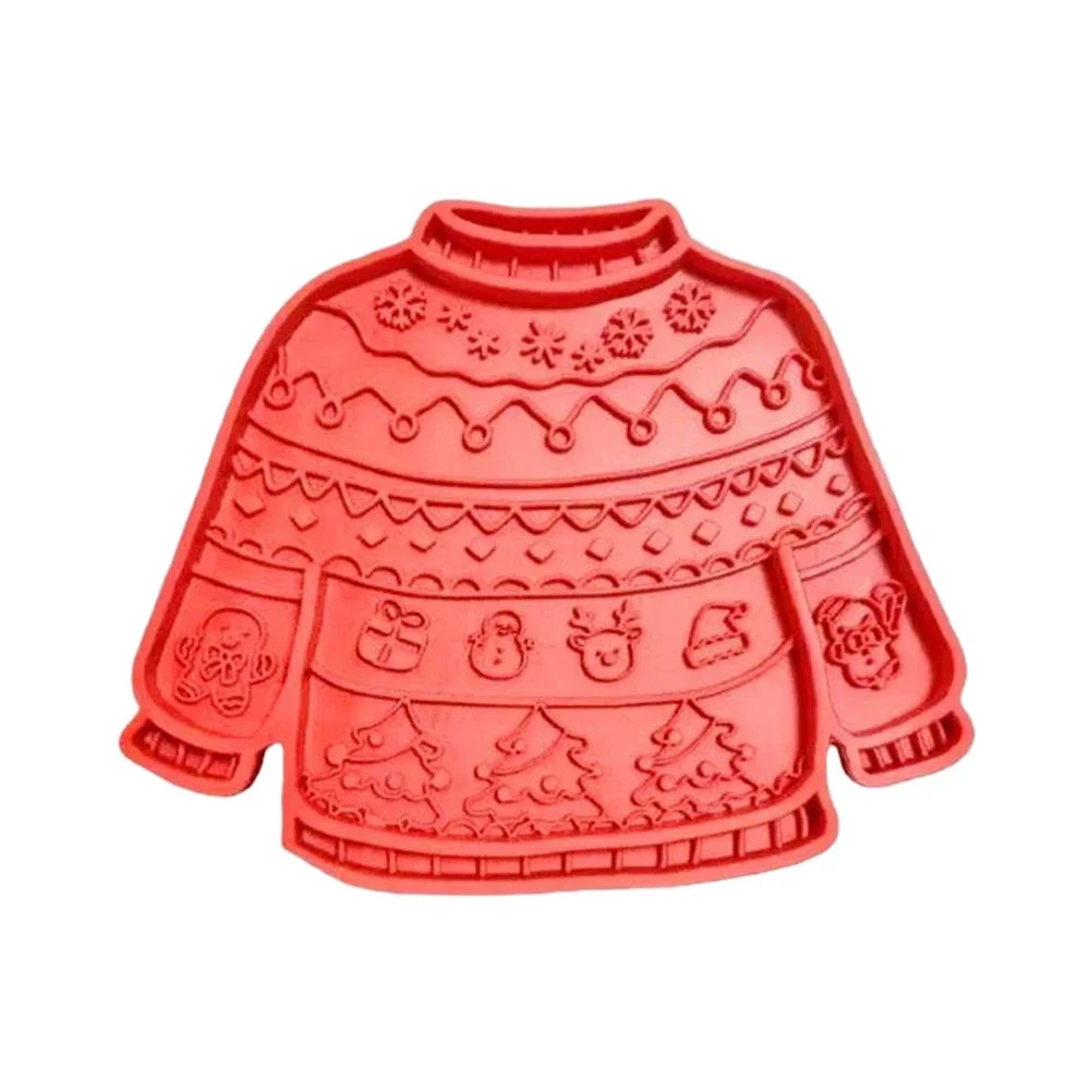 Christmas Jumper Pet Lick Mat with Suction Cups