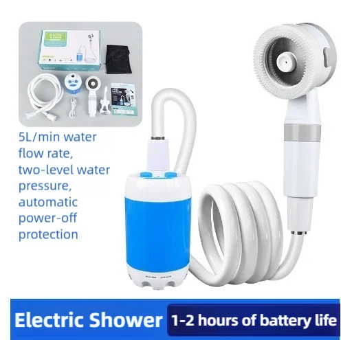 Rechargeable Camping Shower Pump with Digital Display