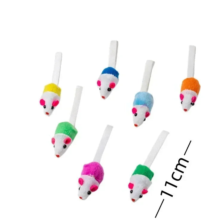 Catnip Filled Mouse Toys with Rattle