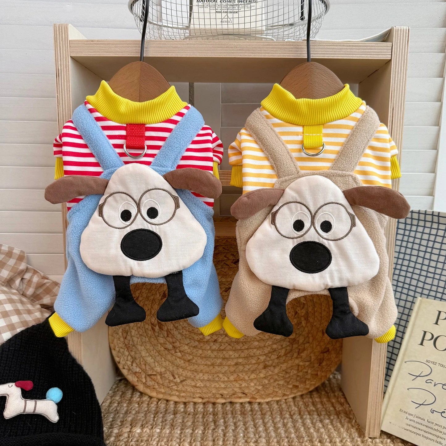 Combinaison-Pyjama en Polaire avec Capuche pour Chiens et Chiots de Petite et Moyenne Taille