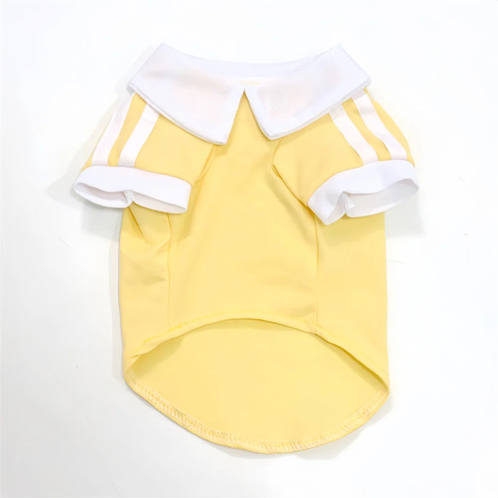 Striped Sport Polo T-Shirt for Cats & Small Dogs