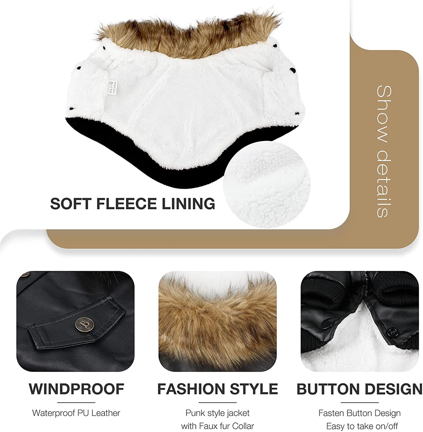 Waterproof Dog Winter Coat - Warm Jacket for Small to Medium Dogs