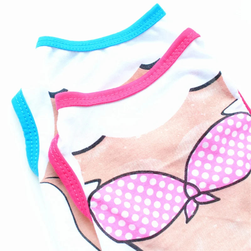 Printed Cotton Summer Vest for Cats & Puppies