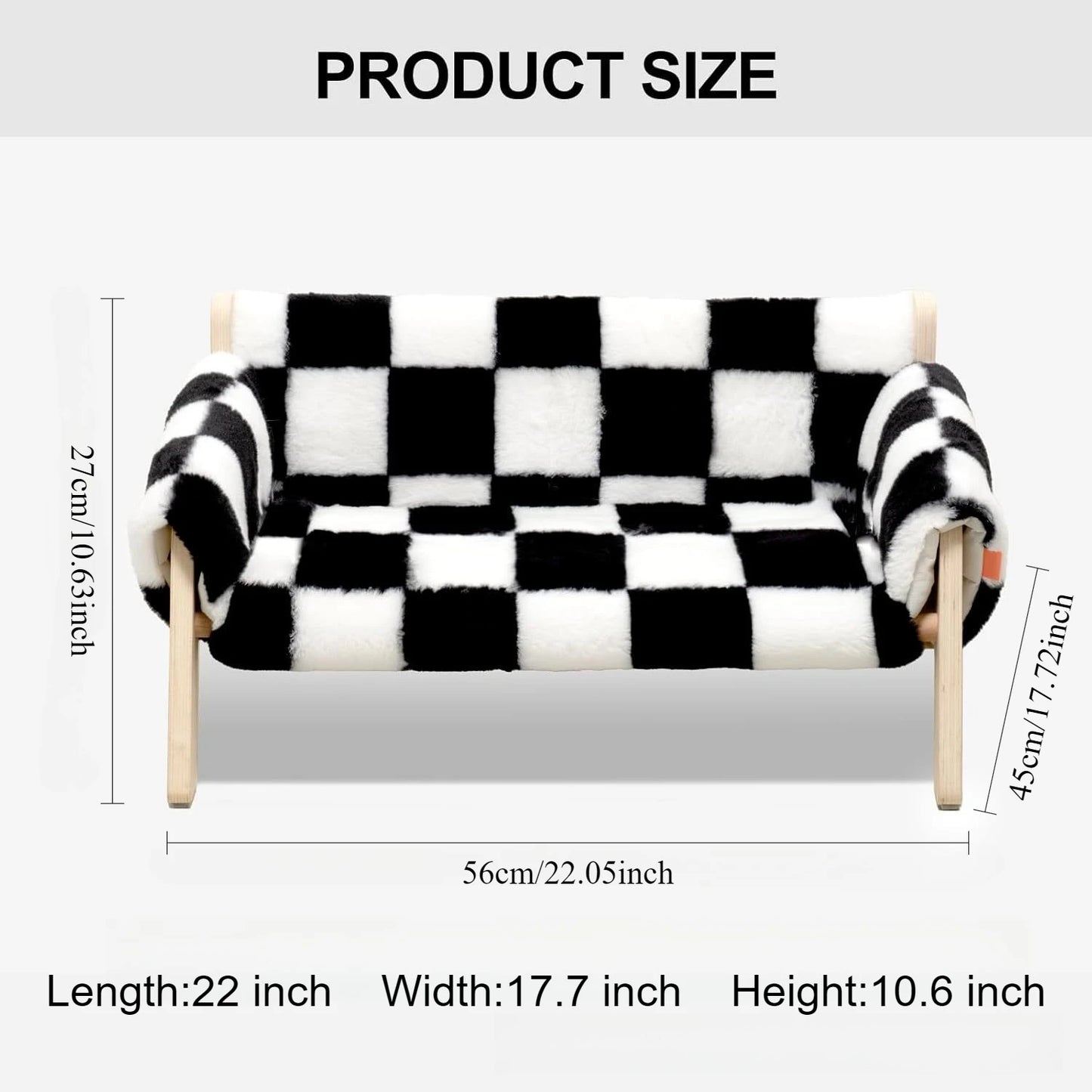 Raised Plush Pet Sofa Bed