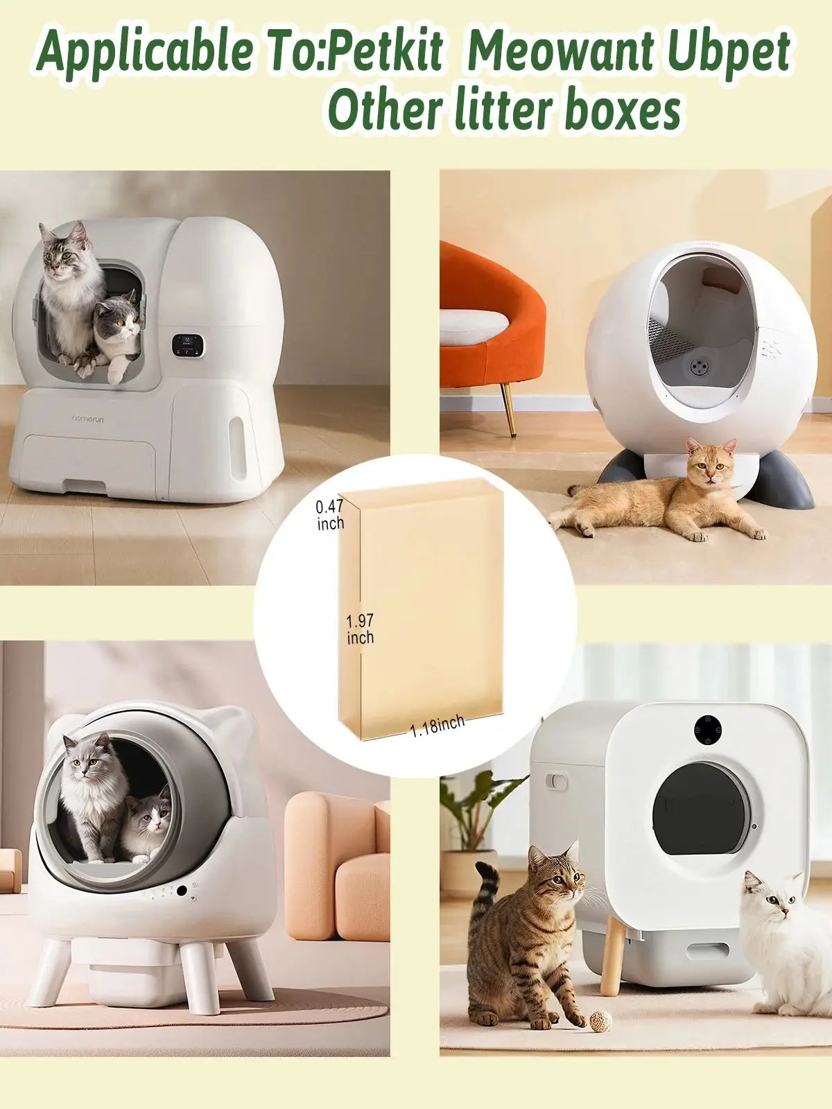 Cat Litter Box Deodoriser Replacement Cartridge — Compatible with PETKIT, Meowant & UBPET SC01/SC02