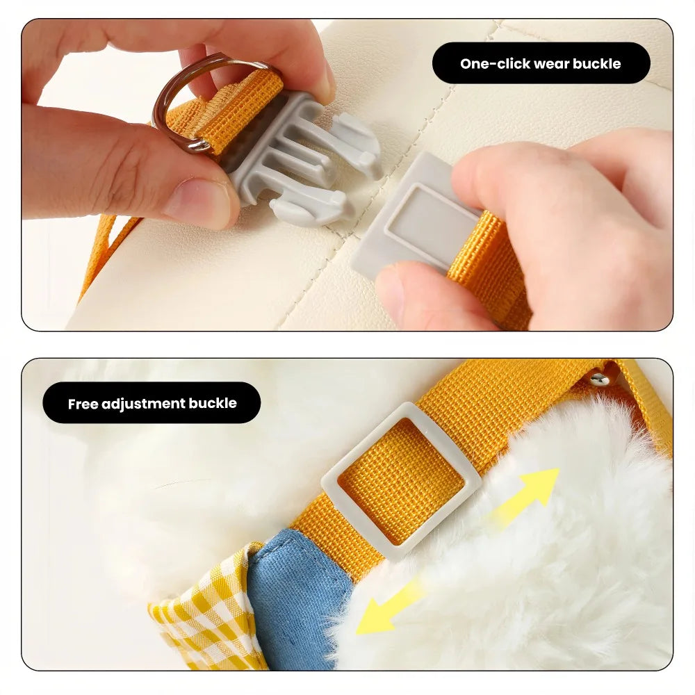 Denim No-Pull Harness & Leash Set for Dogs & Cats