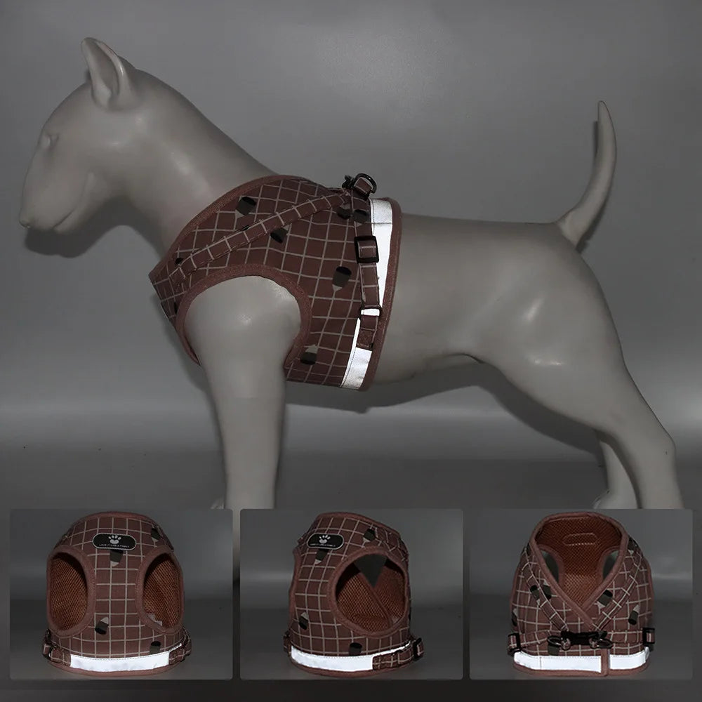 Adjustable Reflective Vest Harness & Leash Set for Small Dogs & Cats