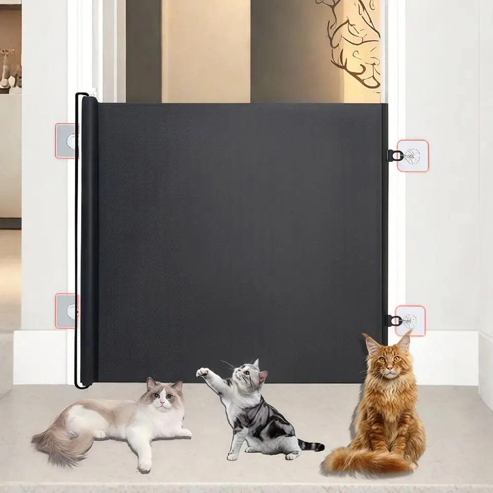 Barrière de sécurité escamotable 78 cm - Barrière universelle pour animaux et bébés pour portes et escaliers