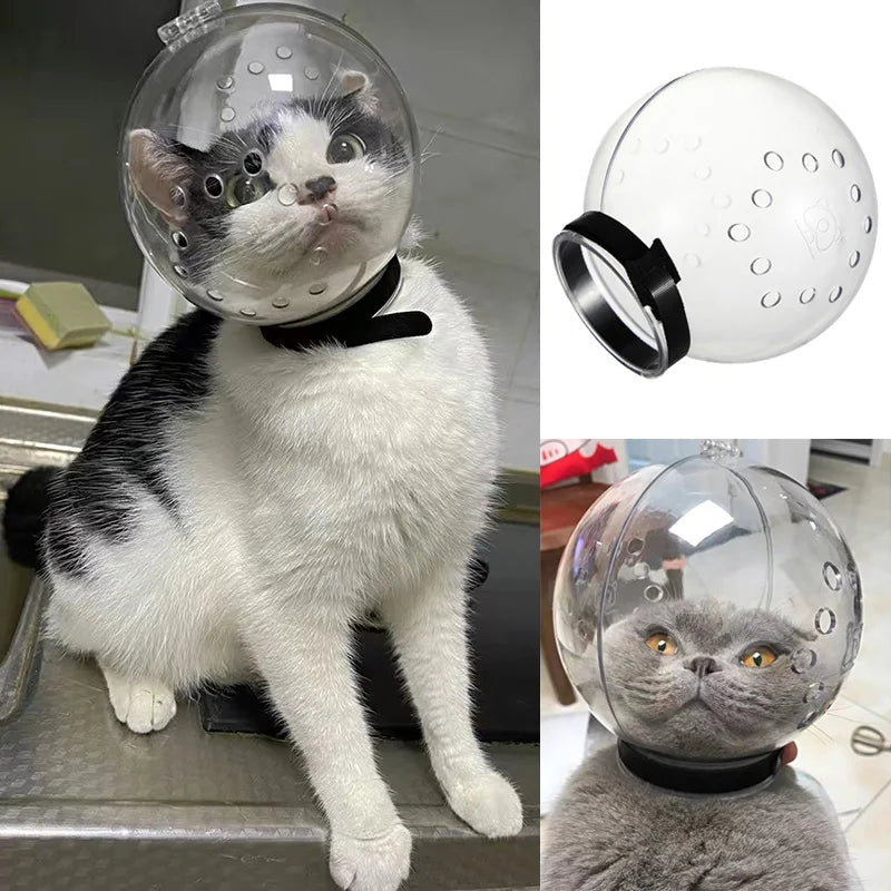 Breathable Space Hood Cat Grooming Mask
