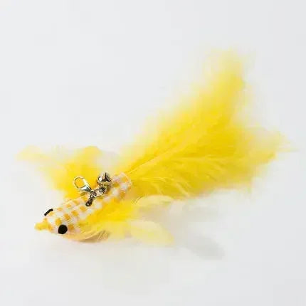 Interactive Feather Wand Cat Toy with Bell