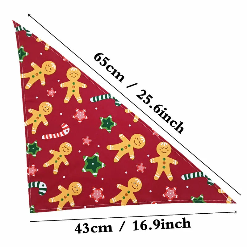 Dog Bandana Collar - Festive Pet Scarf for Small Dogs and Cats