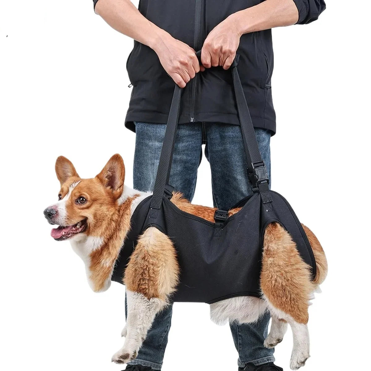 Harnais de levage intégral pour chien - Sangle de soutien réglable pour la mobilité et la rééducation