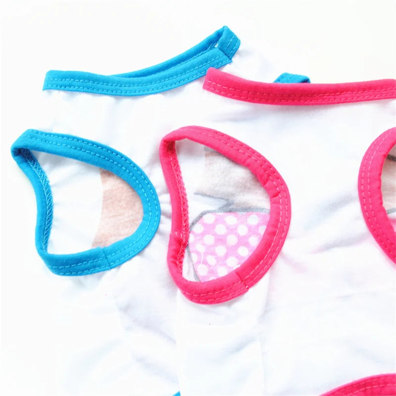Printed Cotton Summer Vest for Cats & Puppies
