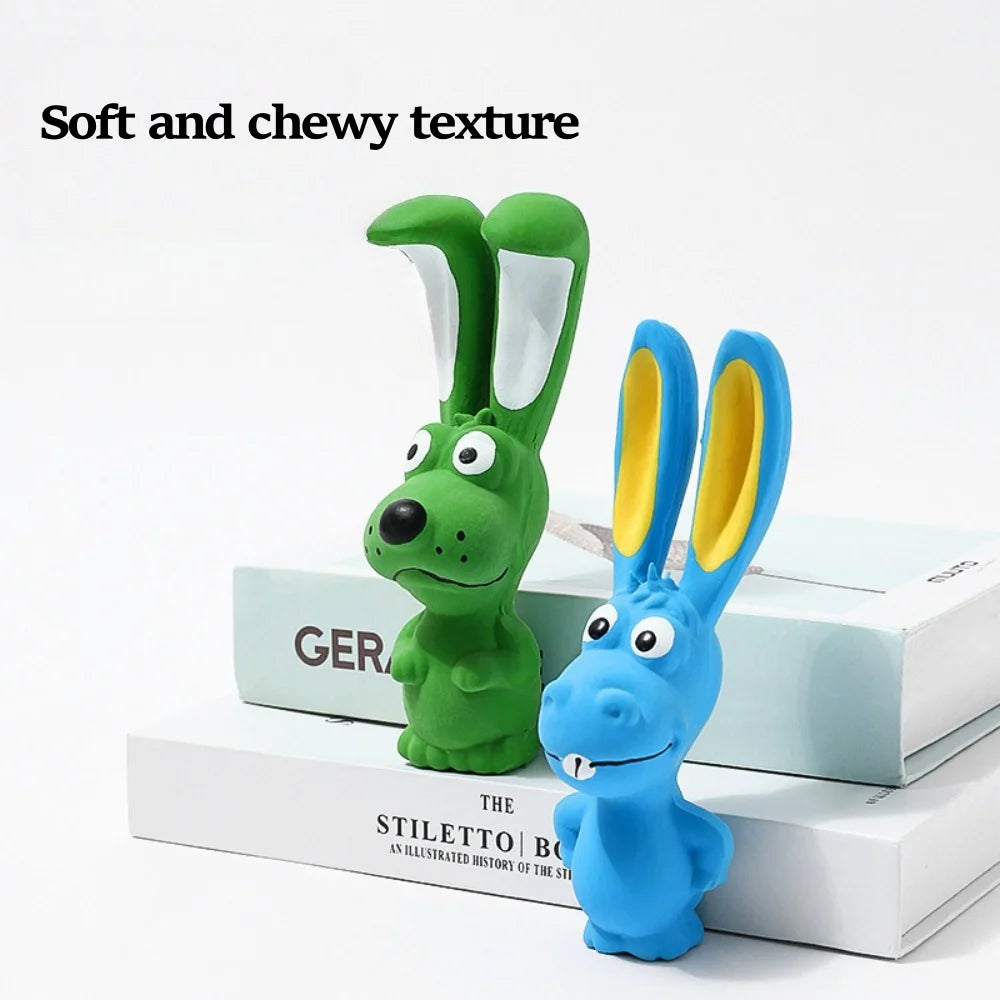 Squeaky Rabbit Latex Dog Chew Toy