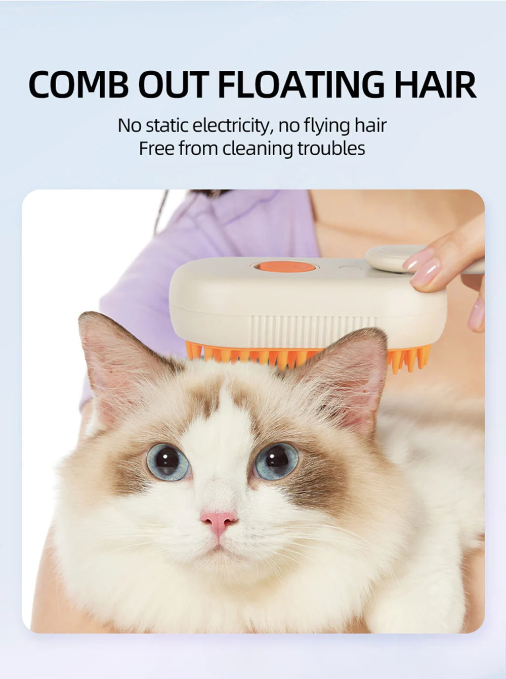 Newest Cat Dog Spray Comb Pet Grooming Accessories Multi Functional Cats Massage Brush Hair Removal Combs Cepillo Vapor Gato