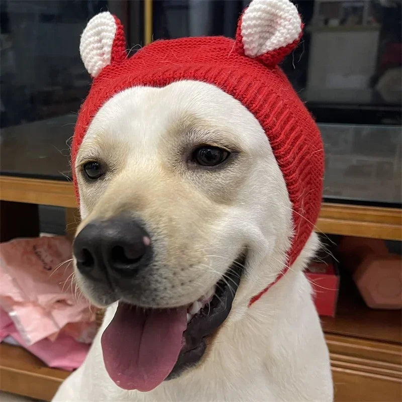 Knitted Winter Hat for Medium & Large Dogs