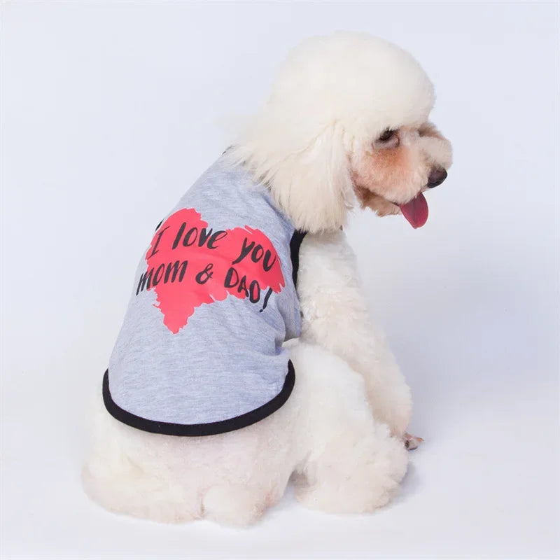 Printed Sleeveless Vest for Cats & Small Dogs