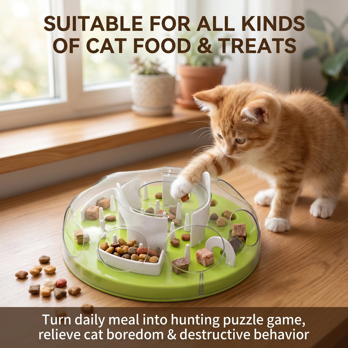 Interactive Cat Maze Puzzle Feeder