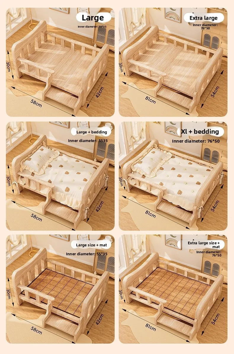 Solid Wood Pet Bed