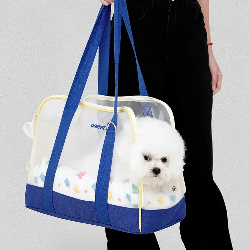 Pet Messenger Bag with Cushion for Cats & Small Dogs