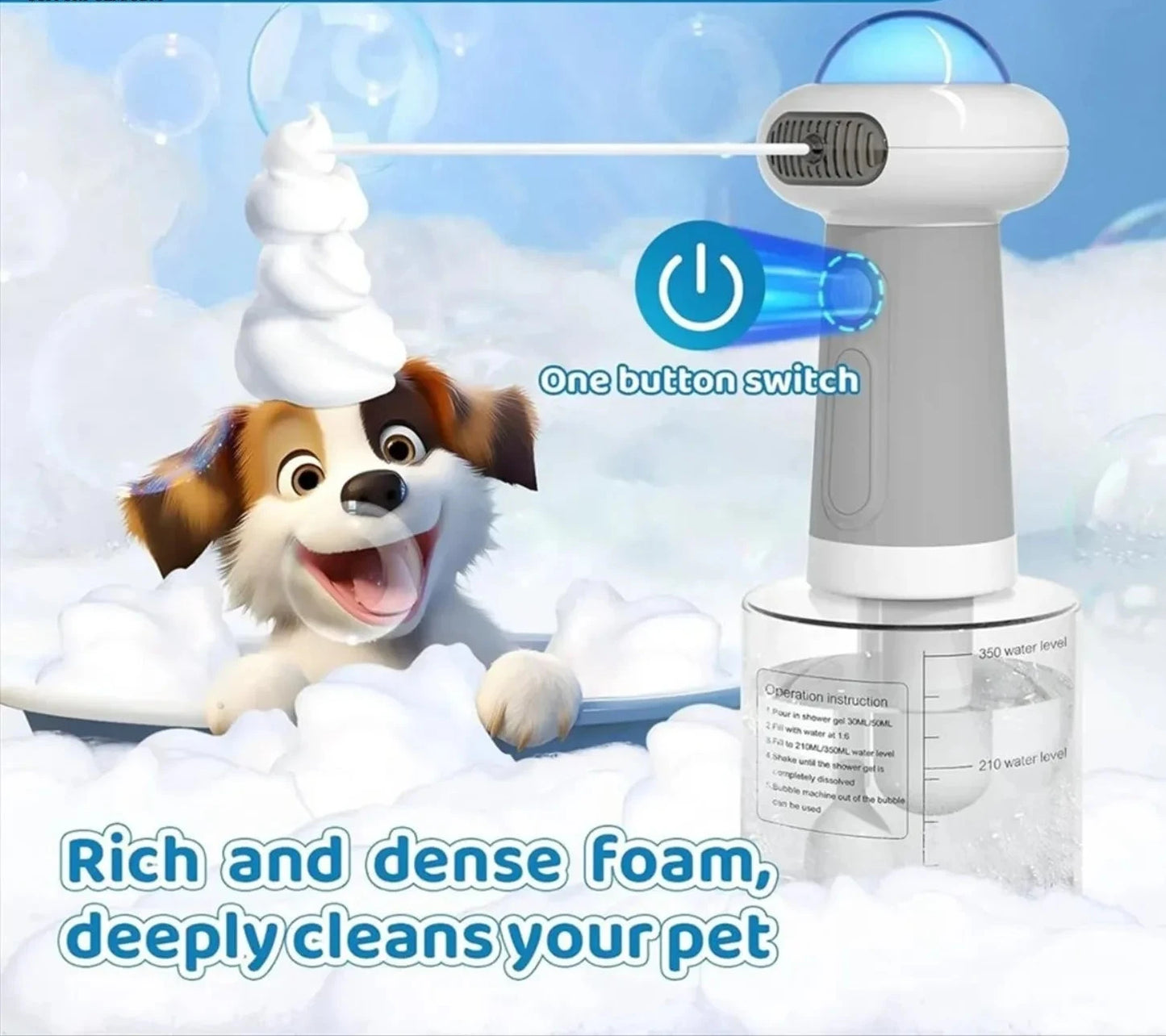 Electric Foam Soap Dispenser - Rechargeable & Waterproof