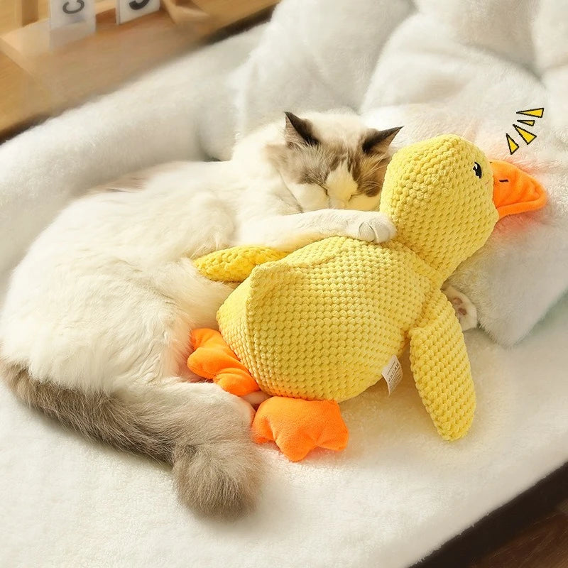 Plush Duck Dog Toy with Sound